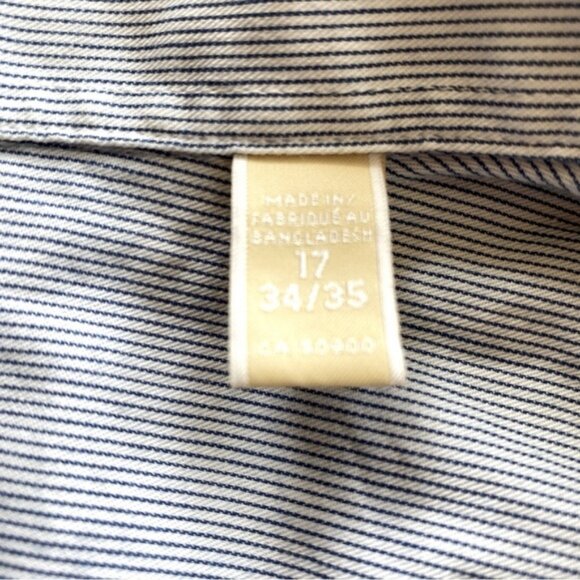 Michael Kors striped dress shirt with long sleeves. Men's size 17 34/35 - Picture 7 of 12